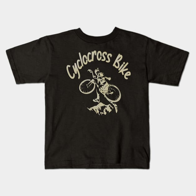 cyclocross Kids T-Shirt by vintagejoa